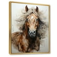 thumbnail image 2 of Designart "Spirit of Equus Brown and Beige Horse" Animals Floater Framed Canvas Print, 2 of 7