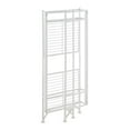 thumbnail image 4 of Pemberly Row Contemporary Two-Tier Tall Folding White Metal Stand, 4 of 7