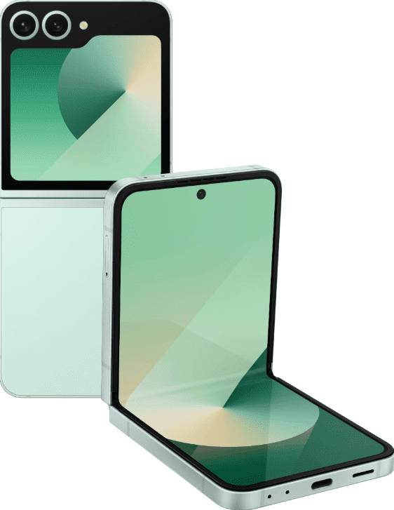 Pre-Owned Samsung Galaxy Z Flip6 Cell Phone, Factory Unlocked Android Smartphone, 512GB, Compact, Foldable Design, One-Hand Control, Best Selfies, Full Cover Screen, Hands-Free Use, US Version, 2024, Mint