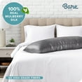 thumbnail image 4 of Bare Home  Mulberry Silk Body Pillowcase, 19 Momme Silk Grey, 4 of 9