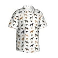 thumbnail image 2 of Uemuo Labrador Retriever Dog Printed Regular Fit Short Sleeve Casual Hawaiian Shirt for Men,Aloha shirt,Tropical shirt,Floral print shirt,Vacation Beach shirt-Small, 2 of 9