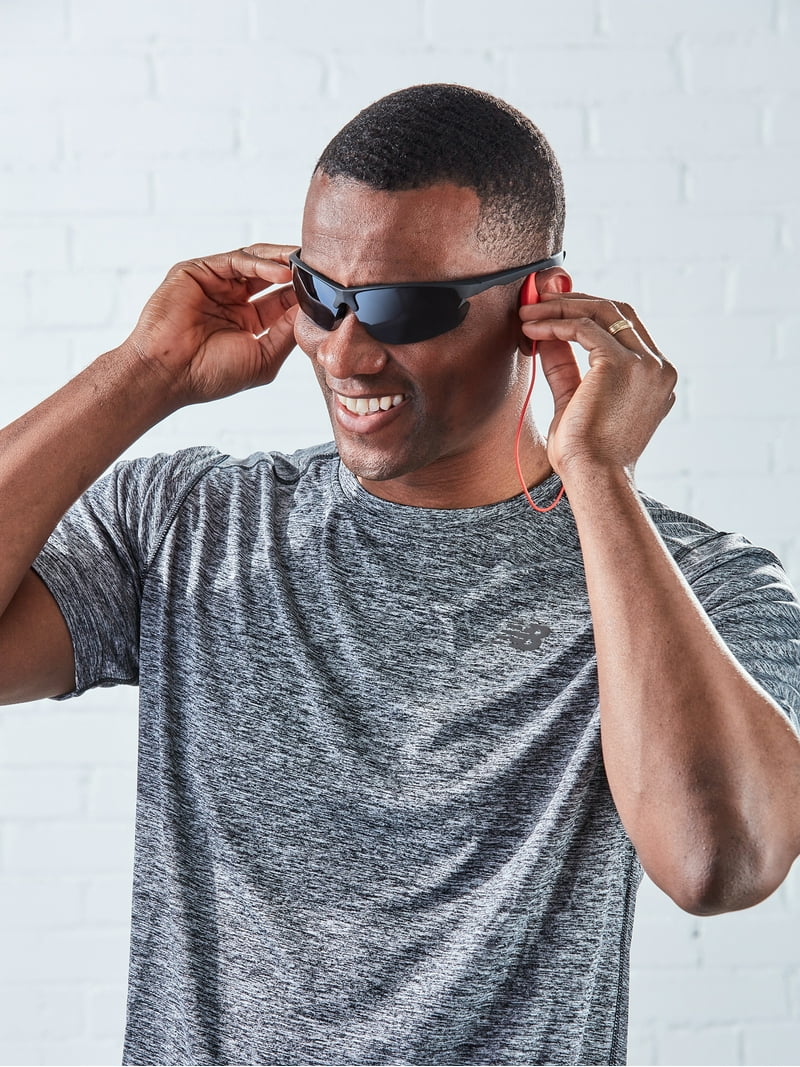 Foster Grant Men's Active Blade Fashion Sunglasses, Black