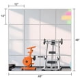 thumbnail image 3 of Espejo Ruomeng Home Gym montado en la pared, 30 x 30 cm, 16 unidades, 3 of 7