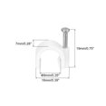 thumbnail image 2 of Uxcell 9mm Dia White Round Cable Clips with Steel Nail 80 Pack, 2 of 5