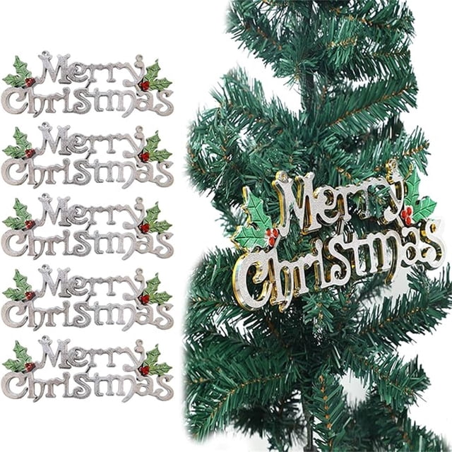 Letrero de Feliz Navidad | Decoración Navideña con Purpurina de 19 X 7,5 Cm | Adornos Colgantes para Árbol, Corona y Decoración Del Hogar | Tarjetas de Madera con Letras Festivas para Mesas y Puertas