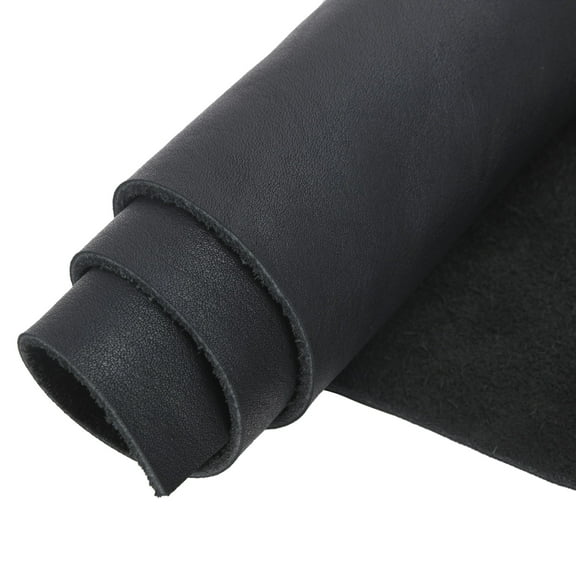 Upgraded Cowhide Leather Leathercraft Naturally Textured Leather 2 -2.3mm Thickness  in Black