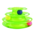 thumbnail image 1 of Juguete giratorio interactivo y estimulante de 3 capas para gatos con bola de ratón enjaulada, 1 of 12