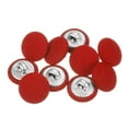 thumbnail image 1 of Unique Bargains 10pcs 20L Fabric Cloth Covered Button 12.5mm Round Metal Shank Sewing Buttons for Suits Dress Blouses, Red, 1 of 5
