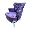 thumbnail image 3 of Sillon Vintage Individual Terciopelo Flor Morada, 3 of 3