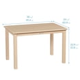 thumbnail image 2 of ECR4Kids 24in x 36in Rectangular Hardwood Table with 22in Legs, Childrens Furniture, Antique White, 2 of 9