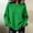 Green, variant on Women's Waffle Knit Top Crew Neck Long Sleeve Drop Shoulder Relaxed Loose Fit Ribbed Trim Casual Fall Winter Everyday Pullover Wardrobe Staple