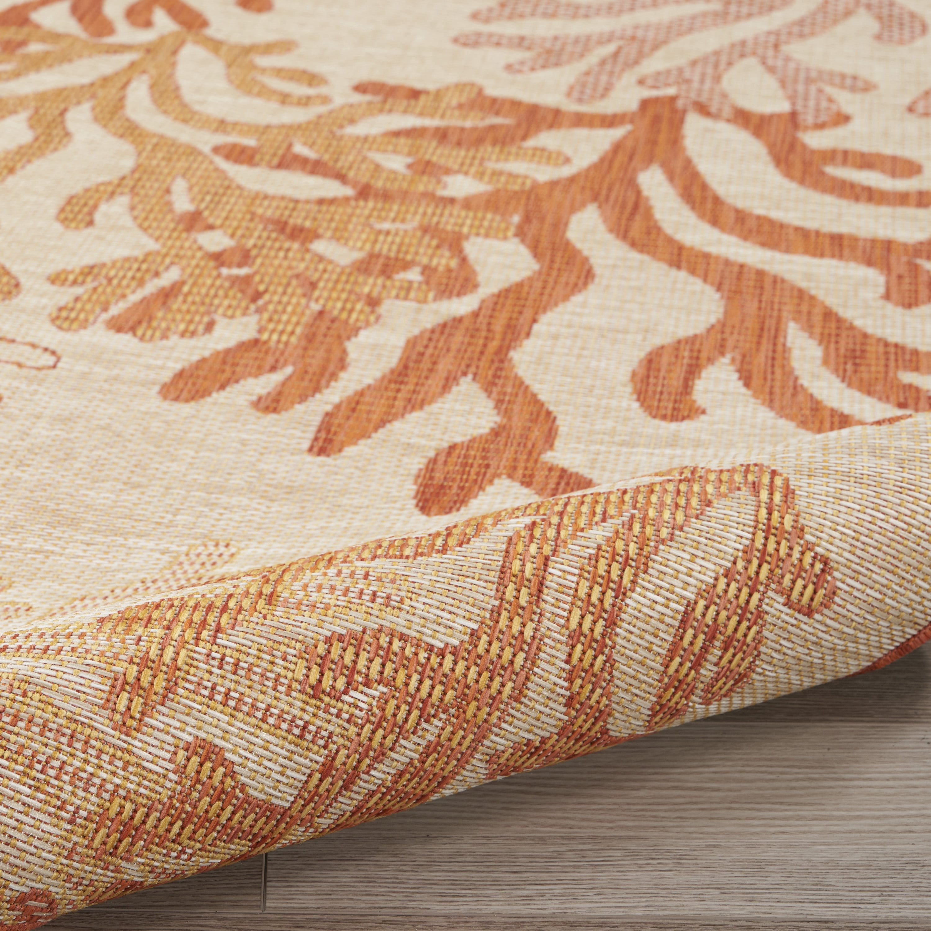 Nourison Garden Oasis Indoor/Outdoor Coral 3' x 5' Area Rug (3x5)