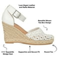 thumbnail image 5 of Journee Womens Sierra Wedge Heel Espadrille Sandals, 5 of 10