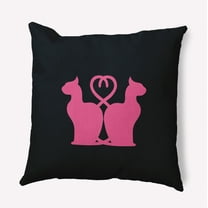 26" x 26" Simply Daisy Halloween Cats Polyester Accent Pillow, Tickled Pink Qty 1