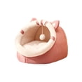 thumbnail image 2 of 10LB Pet Bed for Cats and Small Dogs - Semi Enclosed Cozy Sleeping House for Small Animals, Indoor Pet House with Soft Cushioning for Napping and Lounging, 2 of 6