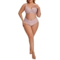 thumbnail image 2 of INSPIRE CHIC Women's Deep V Seamless Wirefree Adjustable Straps Bras Light Soft Cup Plus Size Lingerie XL Pink, 2 of 4