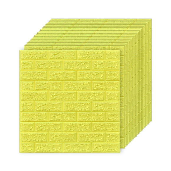 20 PCS 3D Wall Panels, Wallpaper Sticker with Self-Adhesive Waterproof Brick PE Foam Wall Panels Peel and Stick for Interior Wall Decor, Home Decoration, 4mm*35cm*38.5cm