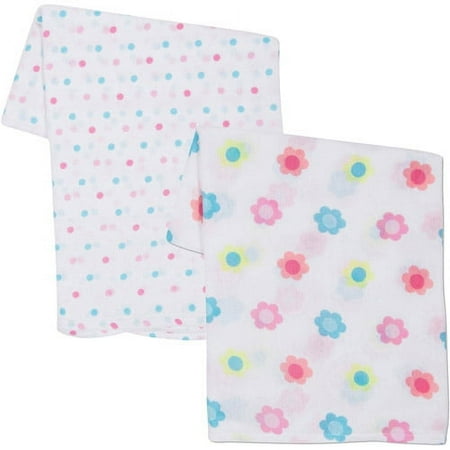 Gerber 2pk Swaddle Blanket - Girl