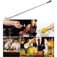 thumbnail image 2 of 6 Pcs 12 Inch Bar Mixing Spoon Cocktail Spoon Stainless Steel Bar Long Spoon With Spiral Pattern By Torubia - Silver, 2 of 6