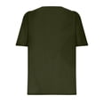 thumbnail image 5 of Raeneomay Half Sleeve Tunic Top Women's 2024 Summer Loose Slim Short Sleeve Solid Color Round Neck Cotton and Linen Top, 5 of 6