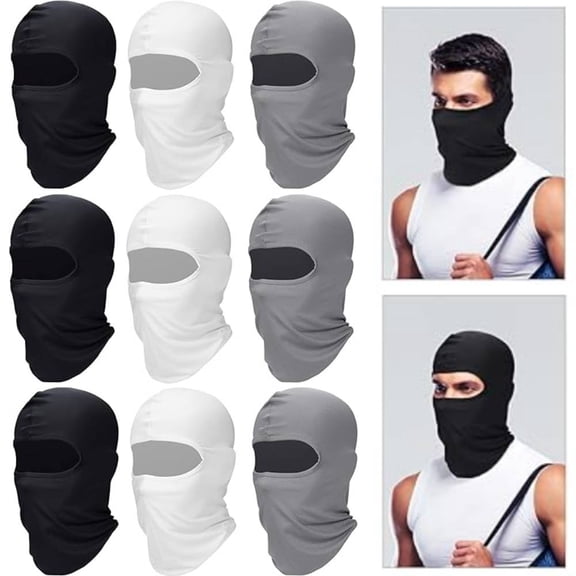 9 PACK Ski Mask for Men Full Face Cover UV Protection Face Mask Windproof Balaclava for Outdoor Sports Motorcycle Cycling