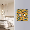 thumbnail image 4 of Yayeee Toggle Light Switch Wall Plate 2-Gang 4.56"x4.48" Decorative Outlet Cover, Yellow Sardines Pattern, 4 of 7