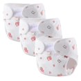 thumbnail image 1 of 3PC Ecology Cloth Diapers Baby Diaper Reusable Waterproof Panties Solid Color Cloth Nappies for 0-18M Baby10 to 18M Adjustable He Qiyong unisex, 1 of 1