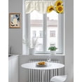thumbnail image 5 of Sunflower Tie Up Valances Curtain, Adjustable Kitchen Countryside Yellow Flower Valances for Windows Decor, Rod Pocket Short Curtains Set for Bedroom/Bathroom, 42"x12", 5 of 8