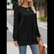 thumbnail image 5 of Camisas de Larga para Mujer Suéteres Largos con Bolsillos Tops Tipo Túnica Corte Holgado Negro M, 5 of 8