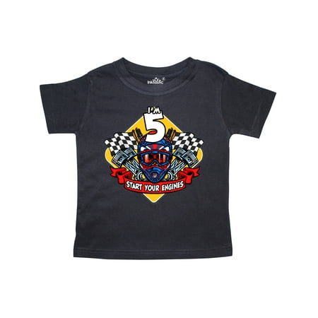 

Inktastic Race Car 5th Birthday Gift Toddler Boy or Toddler Girl T-Shirt