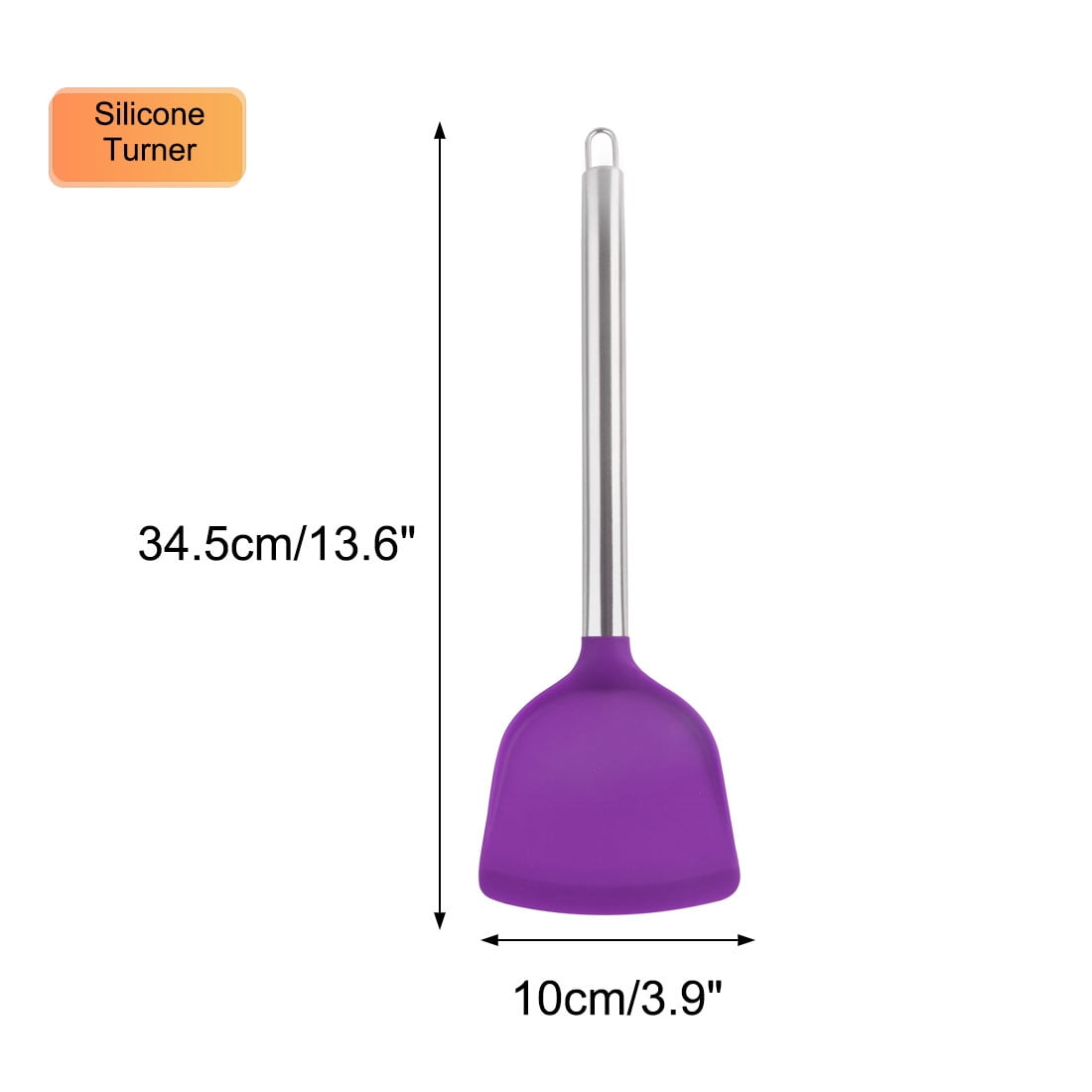 Unique Bargains Silicone Spatula 4 Pieces Heatproof Non Stick Turner Purple