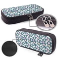 thumbnail image 4 of Picia Cute Rabbit Easter Pattern Large Capacity PU Leather Pencil Case Organizer Pen Marker Holder Double Zipper Storage Bag Big Pencil Pouch for College Office, 4 of 6