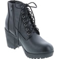 thumbnail image 7 of SODA Women's Second Faux Leather Lace Up High Chunky Heel Ankle Booties, 7 of 7