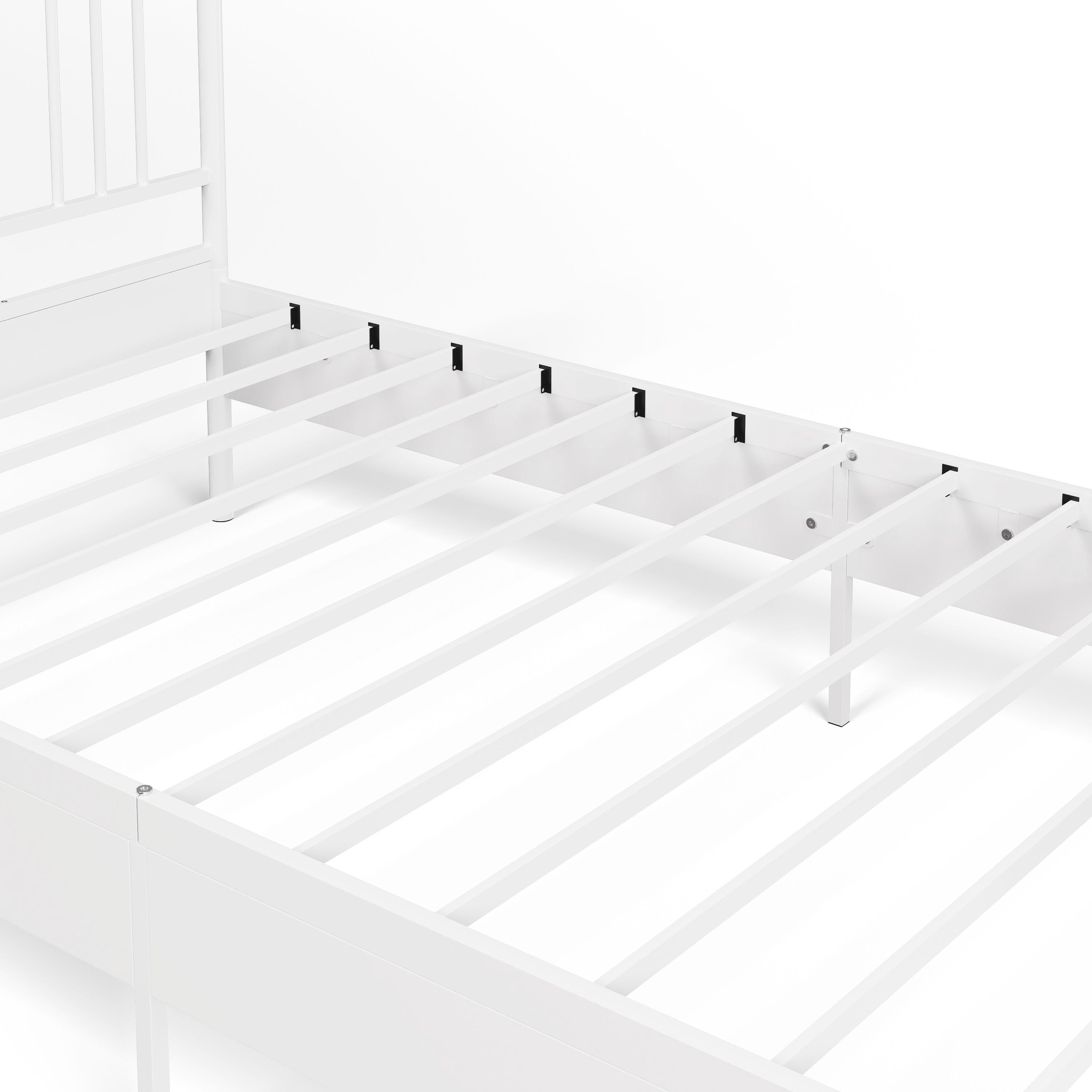Mainstays Kids Twin Size Metal Platform Bed Frame, White