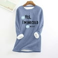 thumbnail image 1 of DPTALR T-Shirts à Manches Longues pour Femmes, Col Rond, Peluche Épaissie, Chauds, 1 of 3