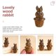 thumbnail image 3 of Wood Rabbit Pendant Ornament for Car Decoration and Keychain Brown Diy Craft 1Pcs, 3 of 5