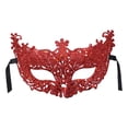 thumbnail image 4 of Accesorio Disfraces Glitter Masquerade para Carnaval Eye Noche de baile Rojo, 4 of 7