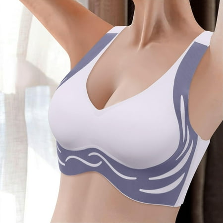 Purple Women s Bra  Womens Wireless Bra Super Gather Bra Anti Sagging Breasts Support Pushup Lifting Bras For Older Women Women s Bra M