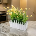 thumbnail image 2 of Artificial Plants with Pots Fake Flowers for Home Garden Decor Outdoor, 2 of 9