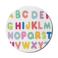 thumbnail image 1 of Alphabet Mouse Pad for Computers, Colorful Printed Pedagogic Letter on Plain Background, Round Non-Slip Thick Rubber Modern Gaming Mousepad, 8" Round, Multicolor, by Ambesonne, 1 of 2