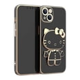 thumbnail image 1 of Plating Hello Kitty Phone Case for iPhone 15 14 13 12 11 Pro Max Mini XR XS X 8 7 6 6S Plus SE 2020 Mirror Holder Stand Cover RJ, 1 of 7