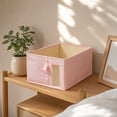 thumbnail image 4 of Storage Bin, Closet Organizer, Fabric Wardrobe Storage Box with Front Window Handles Foldable Container for Clothes Underwear, 4 of 7