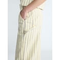 thumbnail image 4 of Free Assembly Women's Striped High Rise Cropped Barrel Jeans, 26" Inseam, Sizes 0-16, 4 of 6