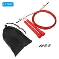 thumbnail image 3 of Uxcell Speed Jump Rope Adjustable Speed Skipping Rope with Storage Bag and Spare Parts Red, 3 of 6
