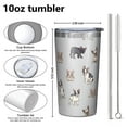 thumbnail image 4 of Boston Terrier 10oz Tumblers Stainless Steel Tumbler with Lid and Straw,Vacuum Insulated Double Wall Travel Tumbler Cups with Cleaning Brush for Coffee, Tea, 4 of 4