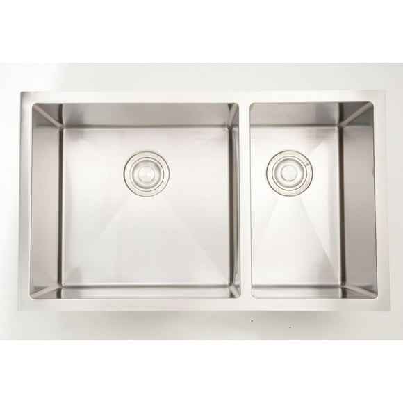 American Imaginations 32-in. W CSA Approved Stainless Steel Kitchen Sink With 2 Bowl And 18 Gauge AI-27500