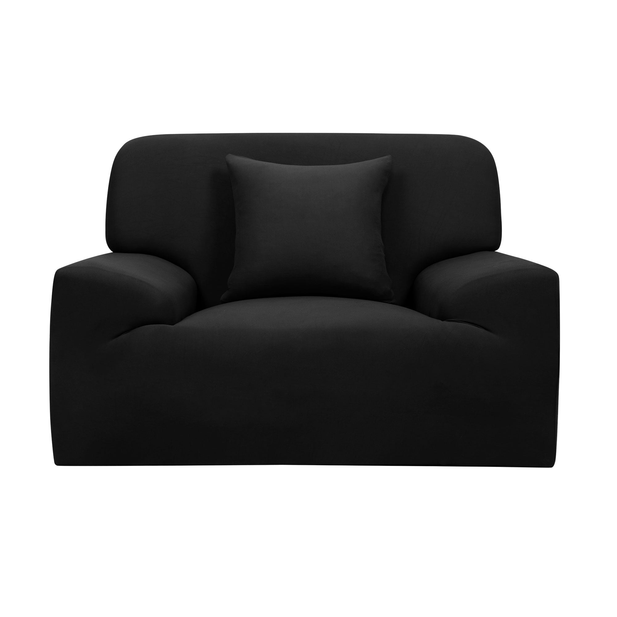 BLACK JERSEY RECLINER STRETCH SLIPCOVER COUCH COVER FURNITURE SOFA KASHI HOME 