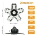 thumbnail image 3 of LED Garage Light Bulb Adjustable Deformable Ceiling Fixture Lights Workshop Lamp, 3 of 8