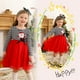 thumbnail image 2 of Mamami 2 Piezas De Vestido De Navidad Para Niña Pequeña De Algodón De Manga Larga Con Estampado De Papá Noel Vestido De Tutú De Princesa Navideña+Diadema 6M-6T (4-5T Rojo), 2 of 5
