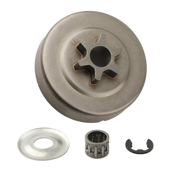 Chainsaw Spur Sprocket Clutch Drum Kit 3/8"-6T for MS171 MS181 MS211 Replacement Parts with Bearing Washer Clip